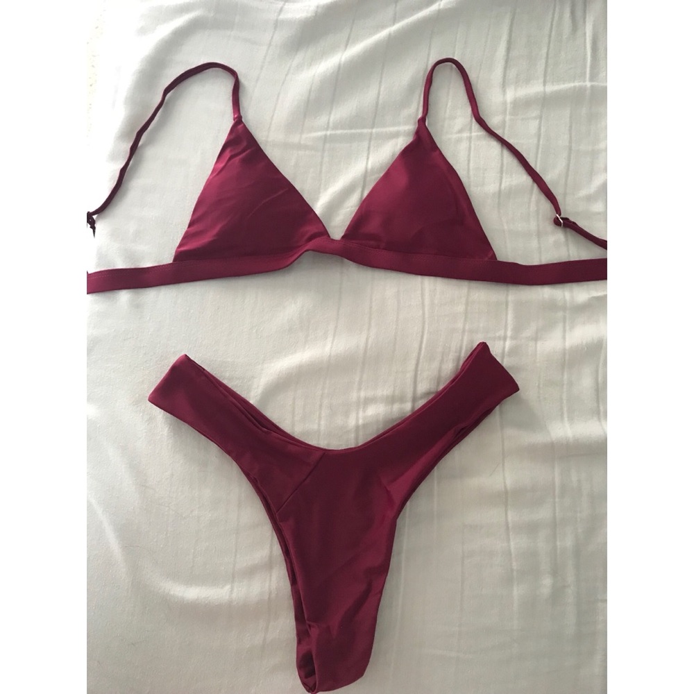 Burgundy 2 piece Swimsuit